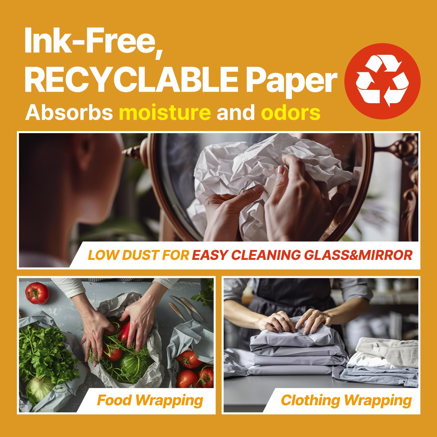 TORTO9 Cage Liner Sheets for Birds – 120 Pack, 31 x 21.5 in, 5.5 lb | Acid-Free & Non-Toxic Paper | Safe Pet Bedding, Craft Supply, Packing & Shipping Use - image 8