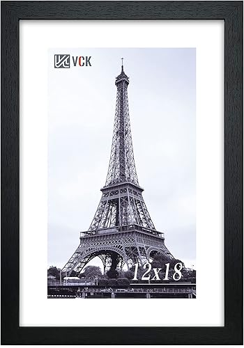 Miniatura 53 de VCK Marco de Madera de 18x24 Pulgadas para Pósteres, Impresiones, Fotos, Imágenes, Mapas, Certificados y Obras de Arte Negro