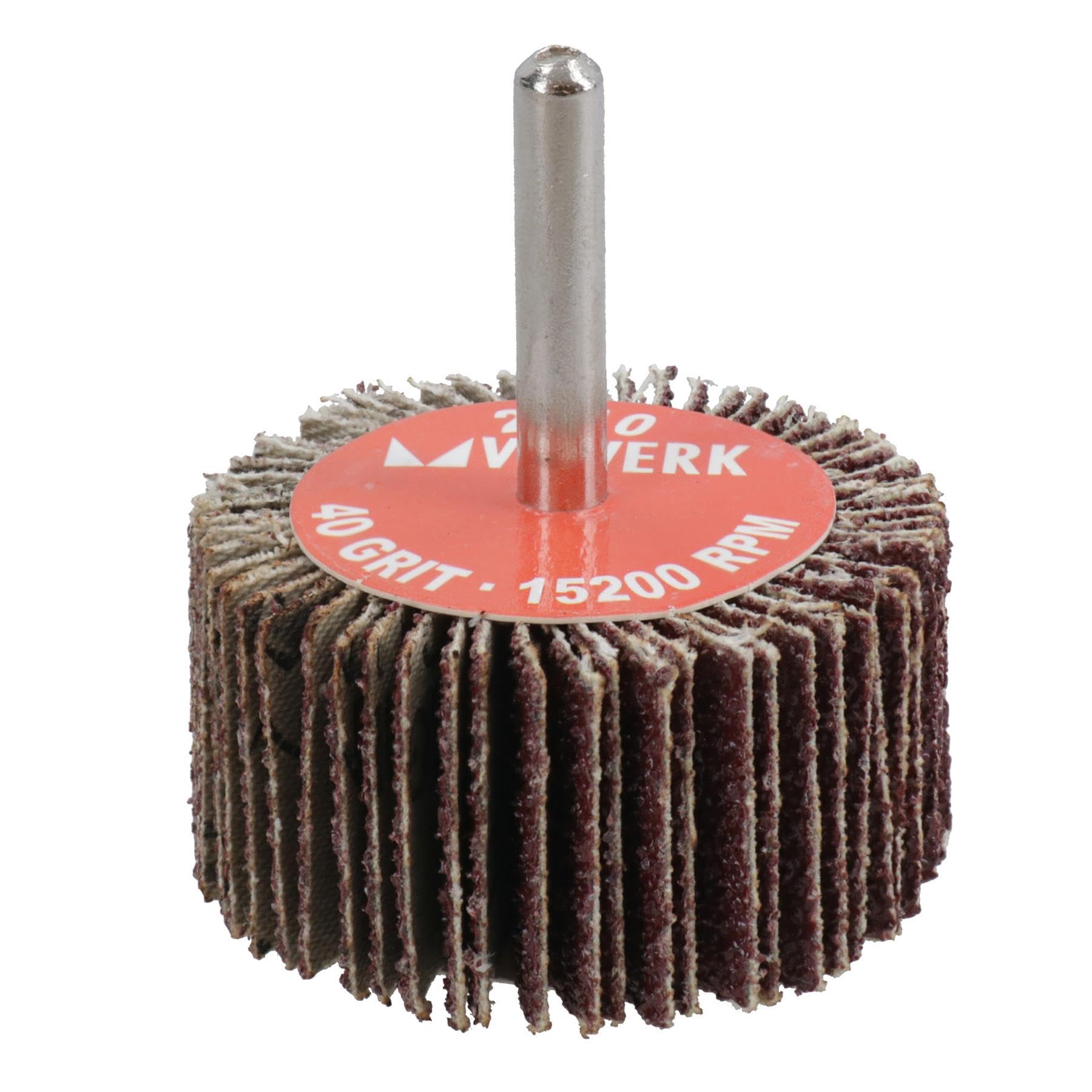 Dischi abrasivi per trapani, grana 40, 50 mm, codolo da 6 mm, confezione da 50