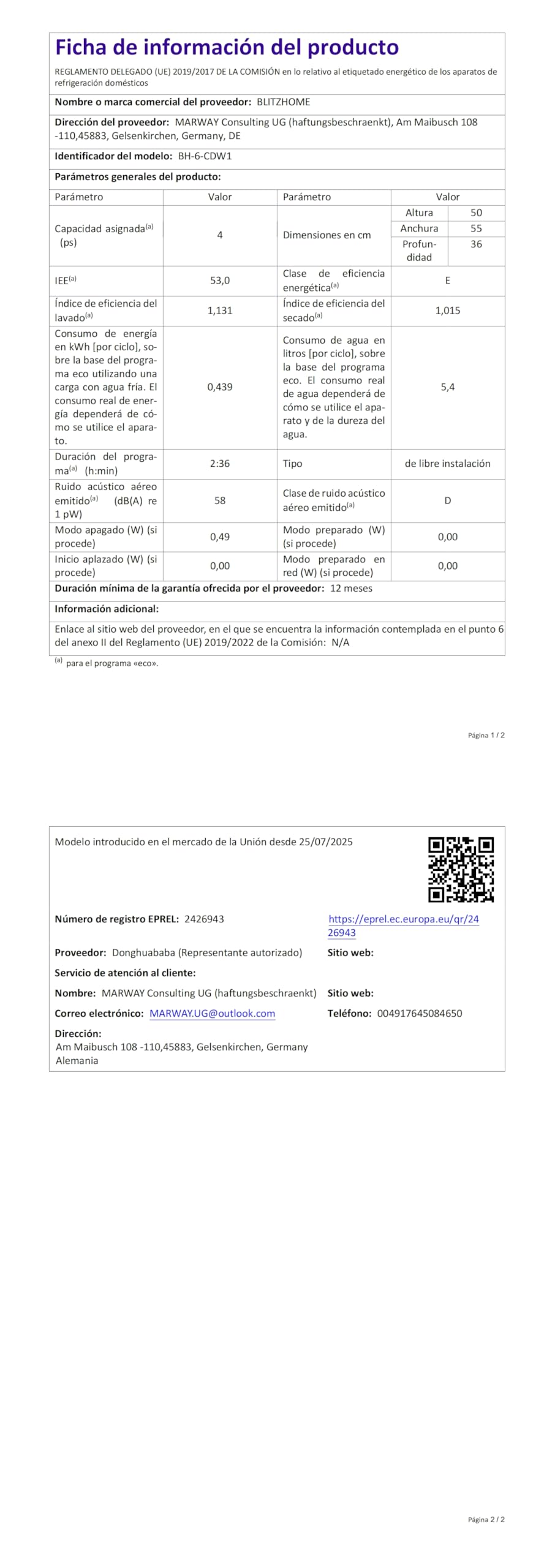 Mini lavastoviglie, BLITZHOME lavastoviglie piccola portatile controllo smart app, 9 programmi, serbatoio dell'acqua da 5,2 l, utilizzabile con/senza allacciamento idrico, asciugatura, avvio ritardato