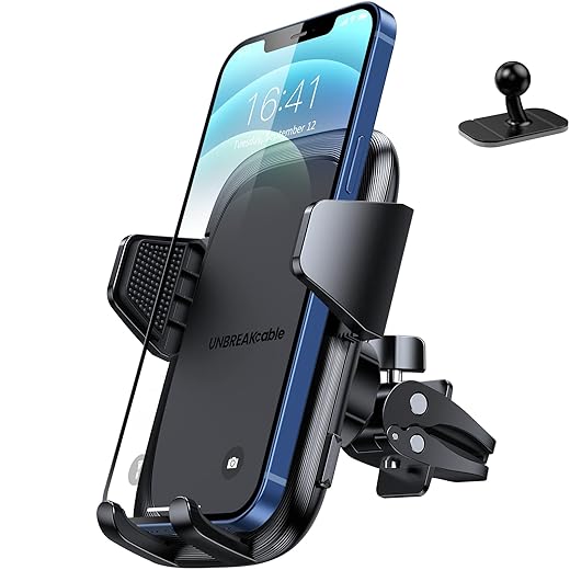 UNBREAKcable Car Air Vent Phone Holder [2 in 1] Universal Car Phone Holder Dashboard 360° Rotation Car Phone Kit with iPhone, Samsung, Huawei, Xiaomi