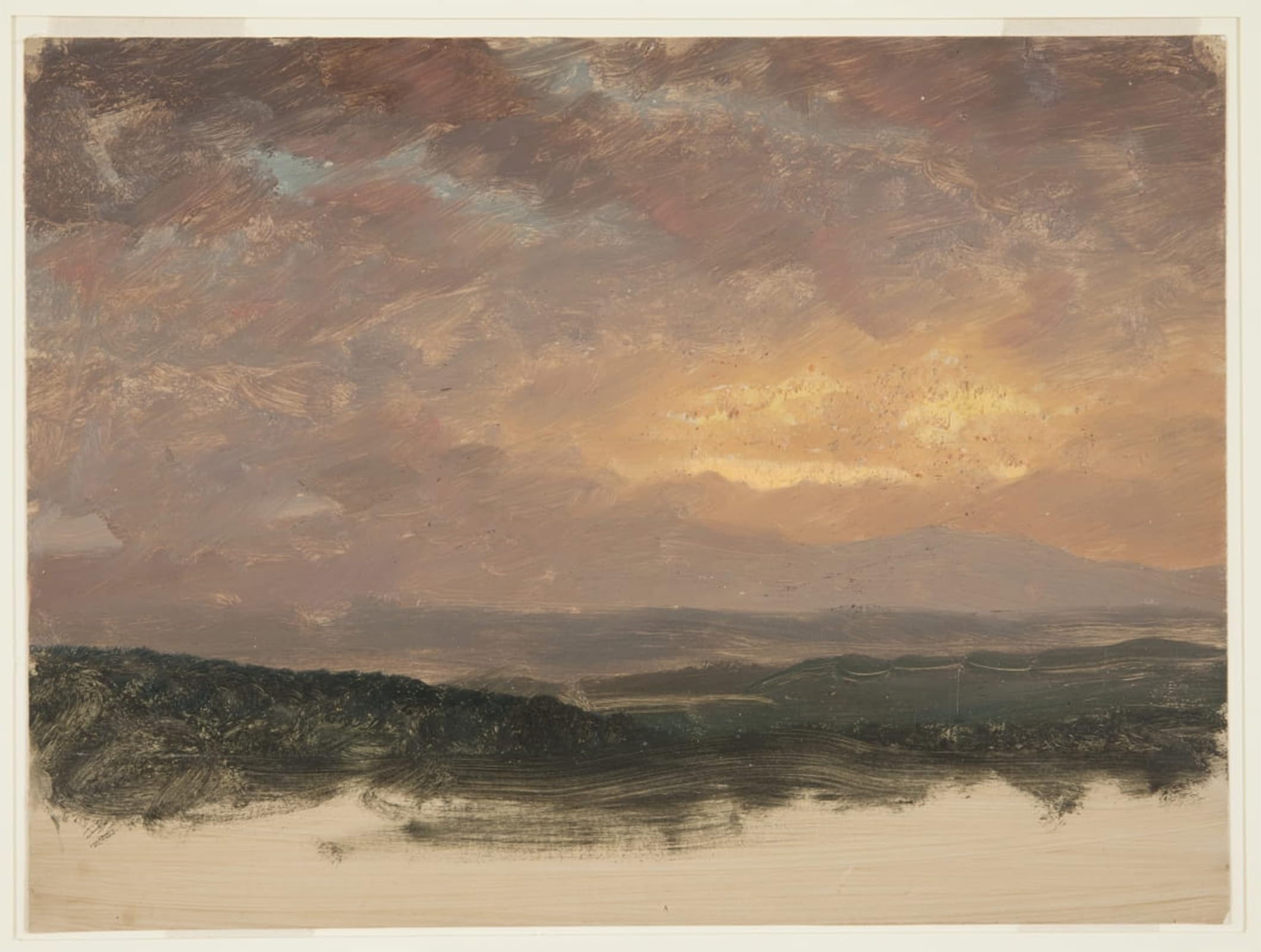 POSTERIIk Vintage Art Print Images Pictures Print Sunset Over the Catskills by Frederic Edwin Church Modern Colour Posters for Office Home Decor 60x90cm