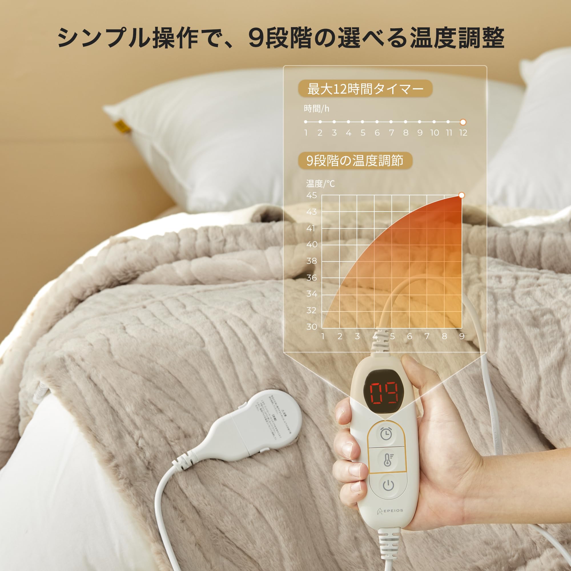 洗濯機で洗える電気毛布 エペイオス(Epeios) 電気毛布 掛け敷き兼用 Amazon.co.jp : エペイオス(Epeios) 電気毛布 掛け敷き兼用 188x130cm