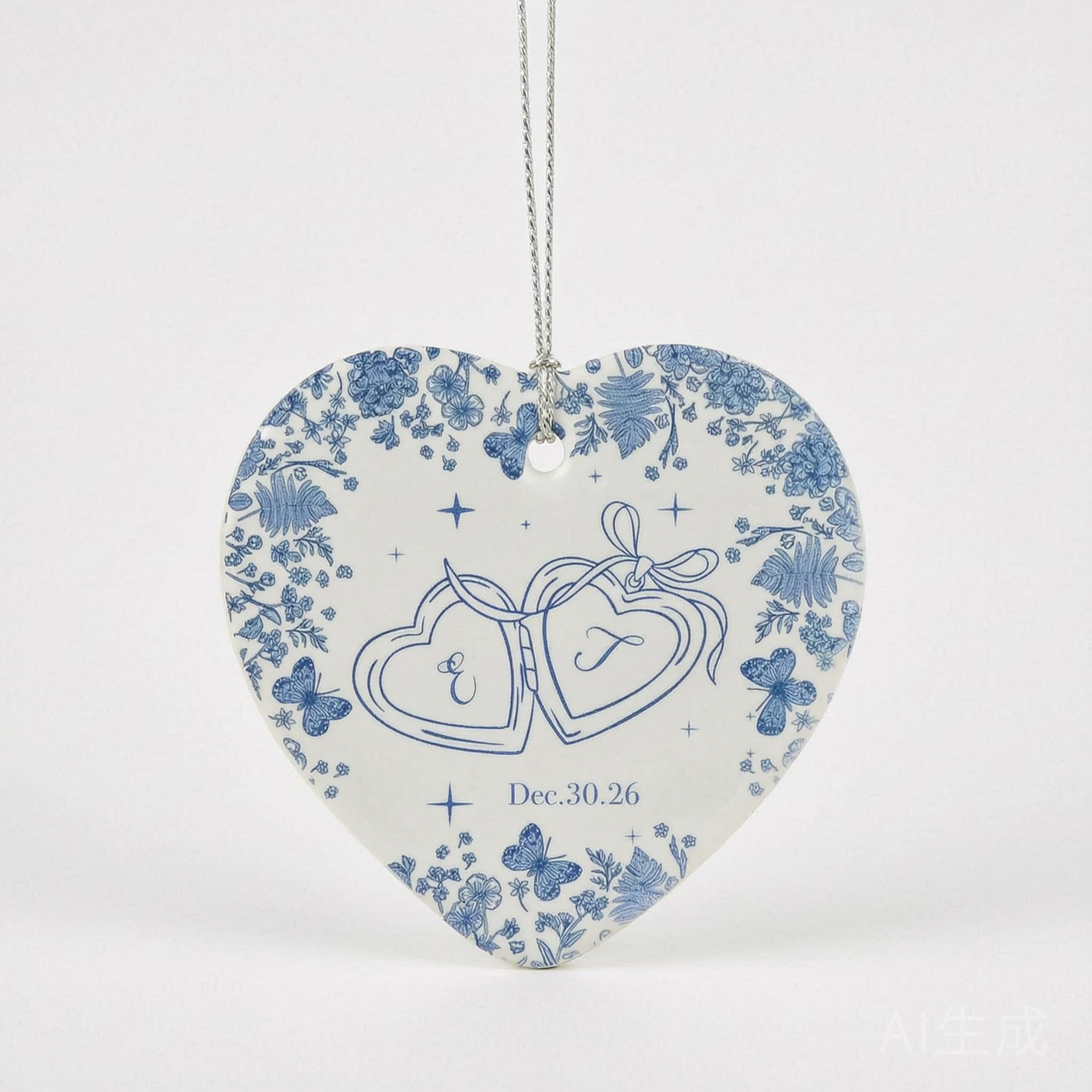 Custom Engagement Ornament - Wedding Proposal Gift for Newlyweds Couple