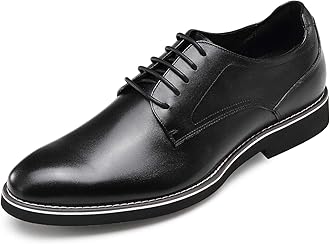 CHAMARIPAMen's Elevator Shoes - 1.95'' Men Dress Shoes Invisible Height Increasing Shoes - H01052F051D, 8 UK