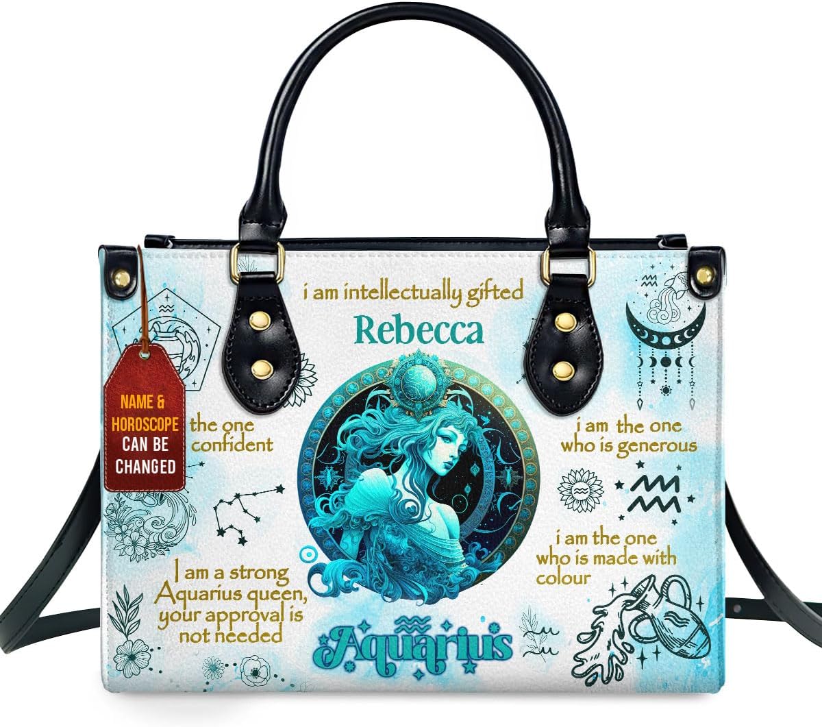 Sistabag - Horoscope - Personalized Leather Handbag For Women, Bohemian, Zodiac, Birthday Gifts - Mothers Day Gifts For Women