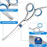 Ciseaux de grooming pour chiens de chat, ciseau de g Rooming pour animaux de compagnie avec embout rond de sécurité, cimiers de grolling pour chats en acier inoxydable (Ciseaux)