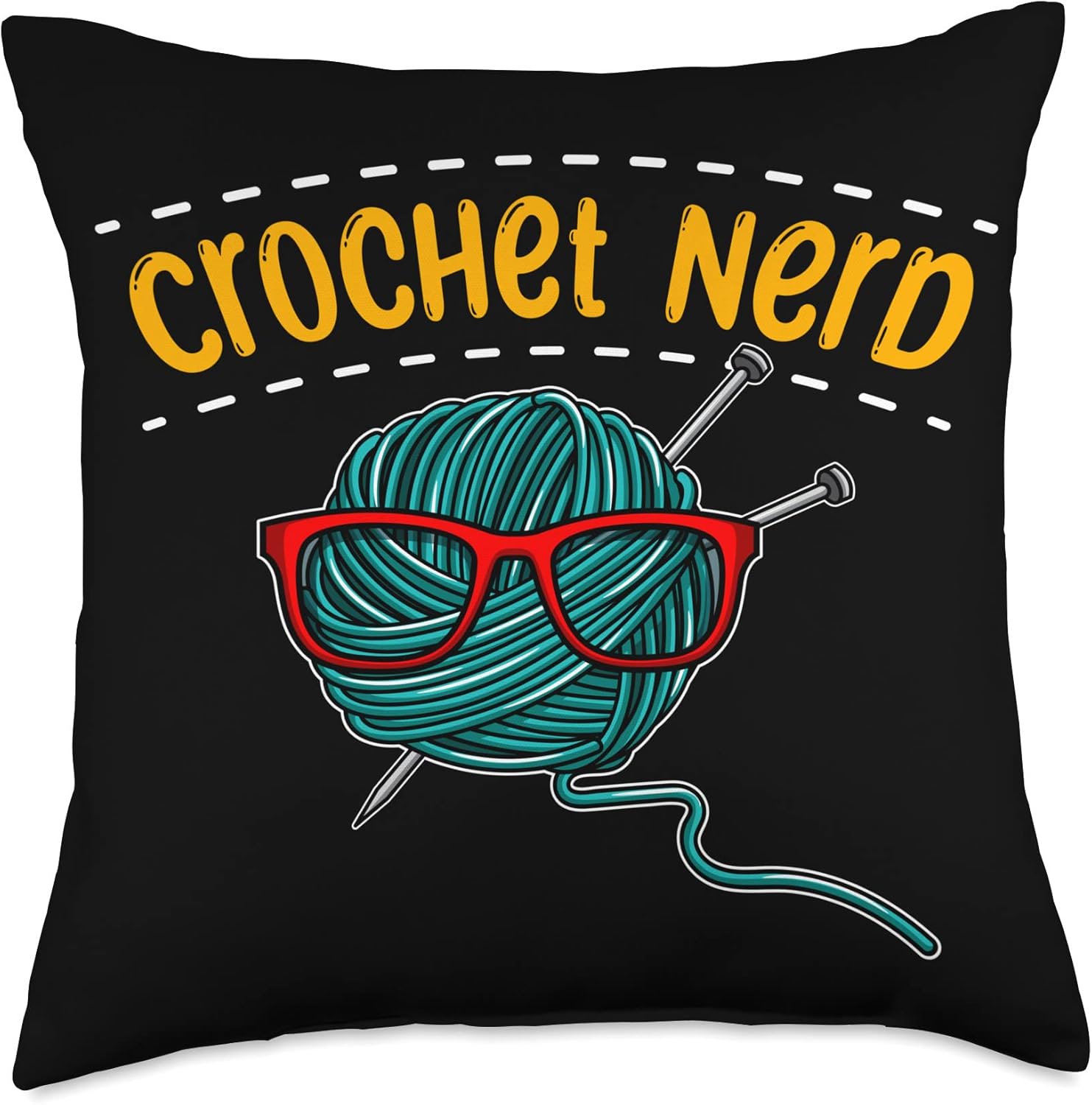 Crochet Nerd Fun Knitting Puns Jokes Lover Hand Needle