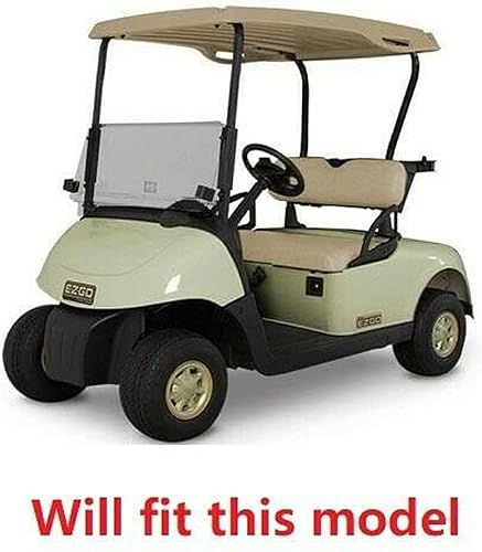 Vista 164 de Huskey - 2 fundas de asiento delantero para carrito de golf EZGO Medalist/TXT 94-13, costuras de diamante negro y azul de dos tonos con ribete azul