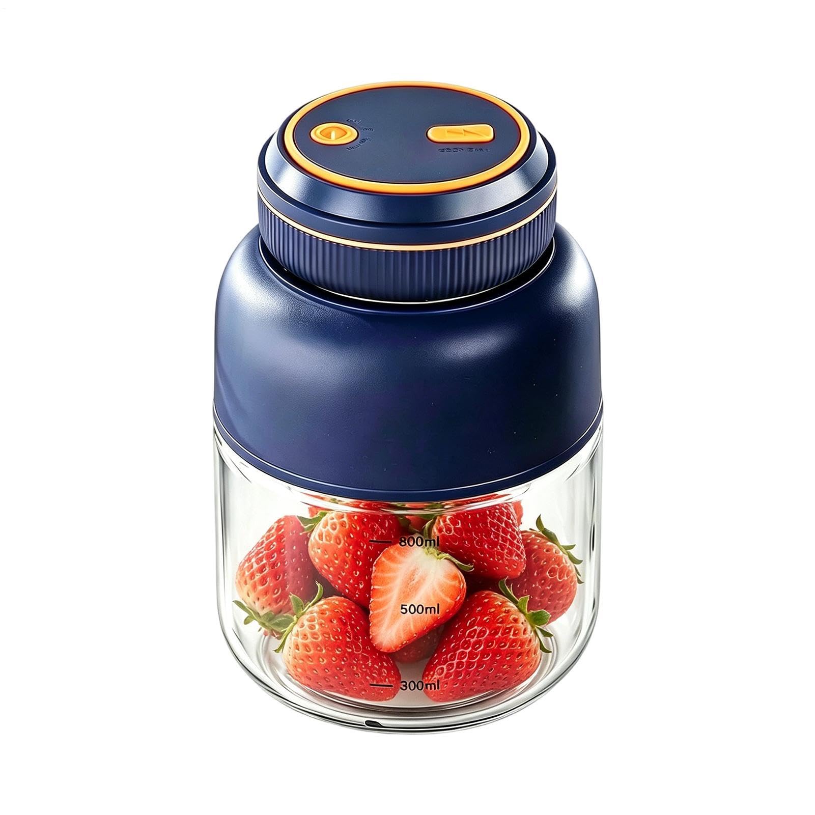 Frullatore Personale Miscelatore Senza Fili 800ml | Bicchiere Spremiagrumi Elettrico Per Verdure Per Uomo Ragazzi Adulti Cucina Hotel Scuola Viaggi Di Lavoro Palestra Viaggi