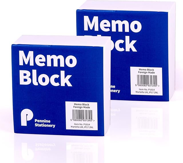 2X Memo Blocks with 400 Sheets Each - Office Jotter Paper Notepads