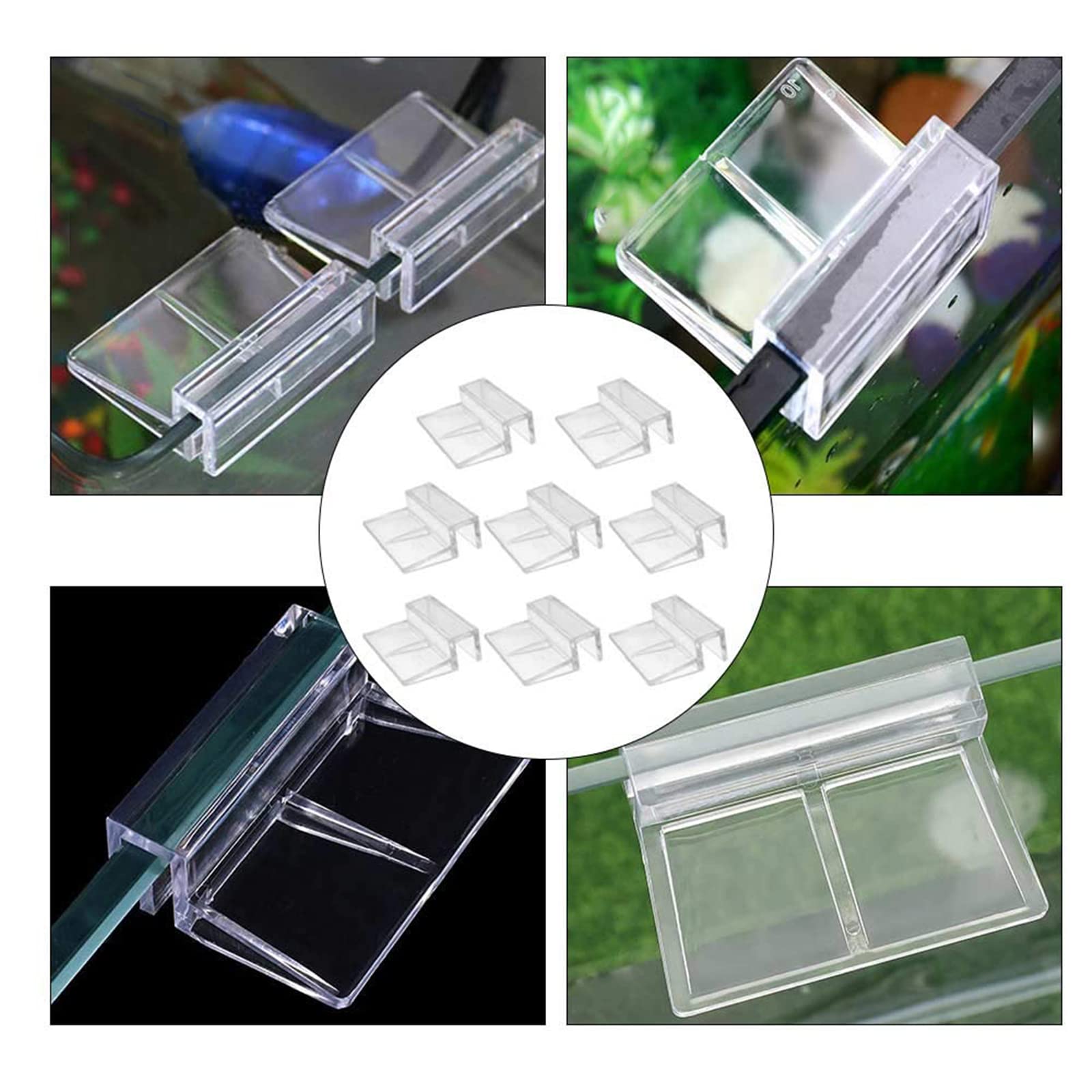 16 Clip Per Copertura Acquario - Trasparenti, Per Vetro Da 6mm - Ideali Per Fissare Coperchi O Reti - Foto 3