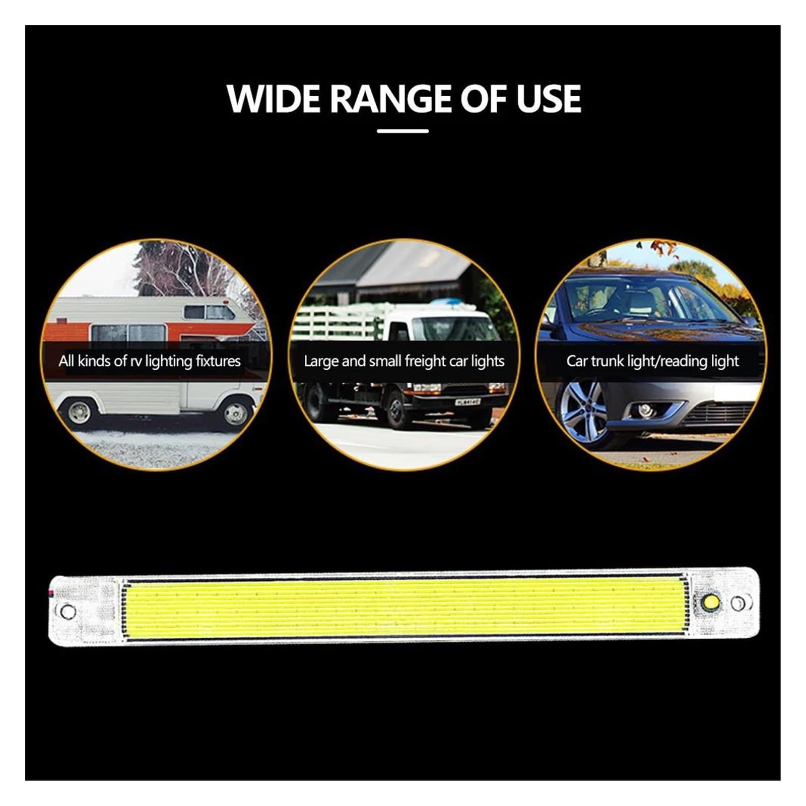 Fendinebbia 84 LED 10W Barra Luminosa Per Interni Auto Tubo Luminoso Bianco Con Interruttore Per Furgone Camion CAMPER Per Camper Barca Plafoniera Interna