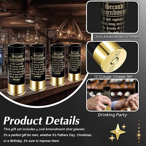 Miniatura 4 de Vaso para beber, juego de 4 vasos de chupito con copas rojas, regalo de Navidad o cumpleaños