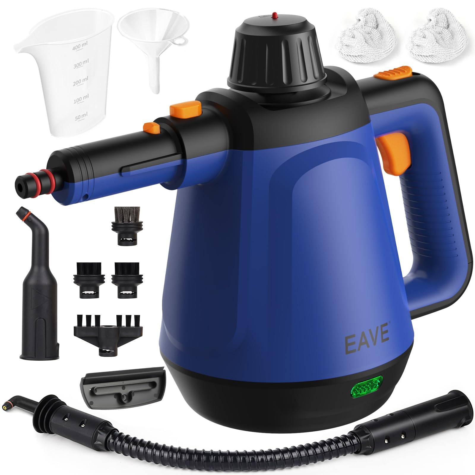 Vaporeta de Mano, 110℃ Limpiador a Vapor para una Limpieza Eficiente, Versátil Vaporeta con 10 Accesorios y Cable de 5m, Steam Cleaner para Sofás, Alfombras, Juntas, Limpieza sin Químicos (Blanco) — view 9