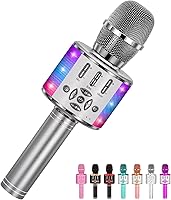 Vista 13 de Amazmic Juguetes para Niñas, Micrófono de Karaoke para Niños Micrófono para Niños Pequeños con Luces, para Niñas, Fiesta de Cumpleaños de Año Nuevo