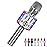 Amazmic Kids Karaoke Microphone Machine Toy Bluetooth Microphone Portable Wireless Karaoke Machine Handheld with LED Lights, Gift for Children Adults Birthday Party, Home KTV(Gray)