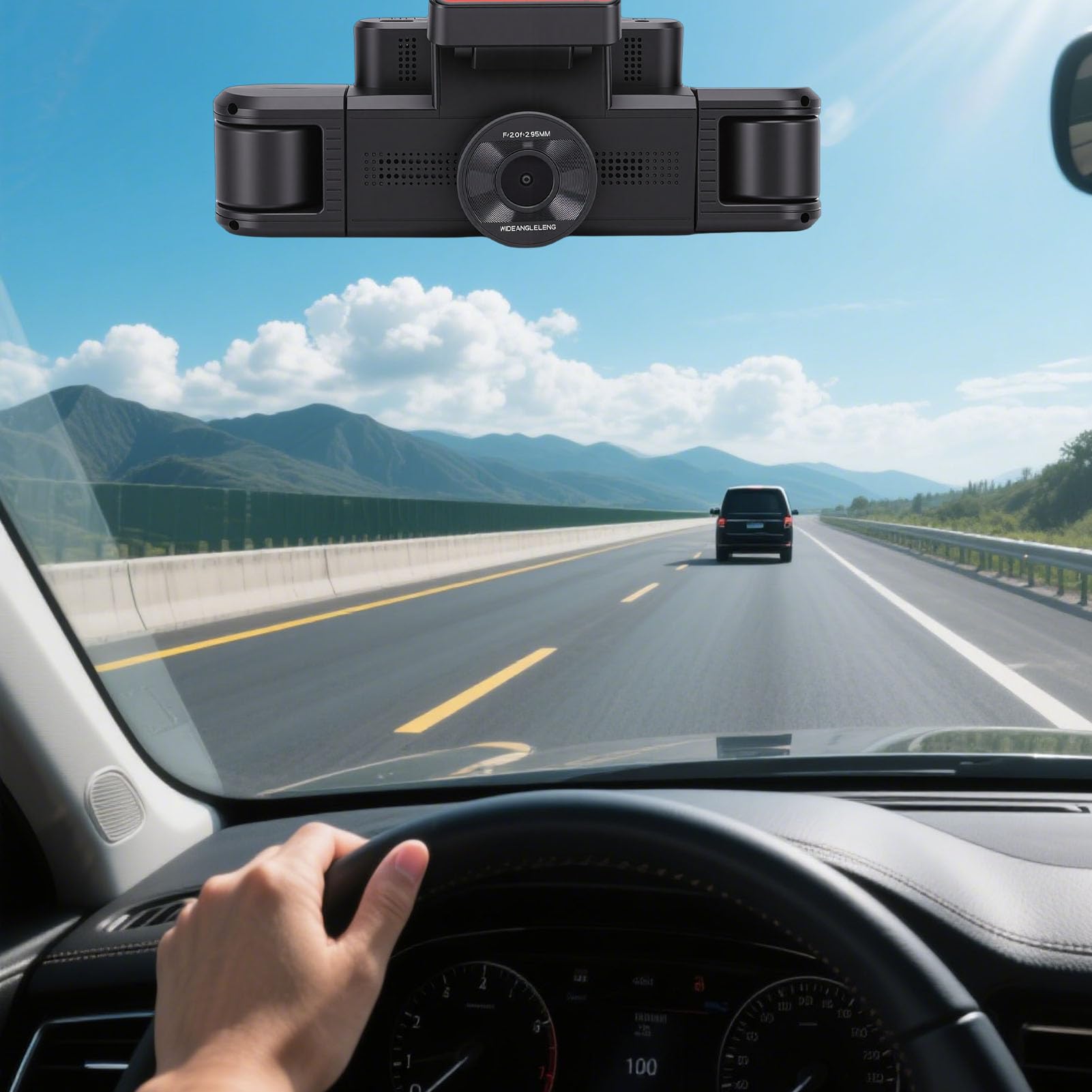 Cuifati 4-kanałowa Kamera Samochodowa z Widokiem 360°, Przednia i Tylna Kamera Samochodowa 1080P, Sterowanie z Aplikacji, WiFi 5G/2,4G, Czujnik G, Nagrywanie w Pętli, do 128 GB