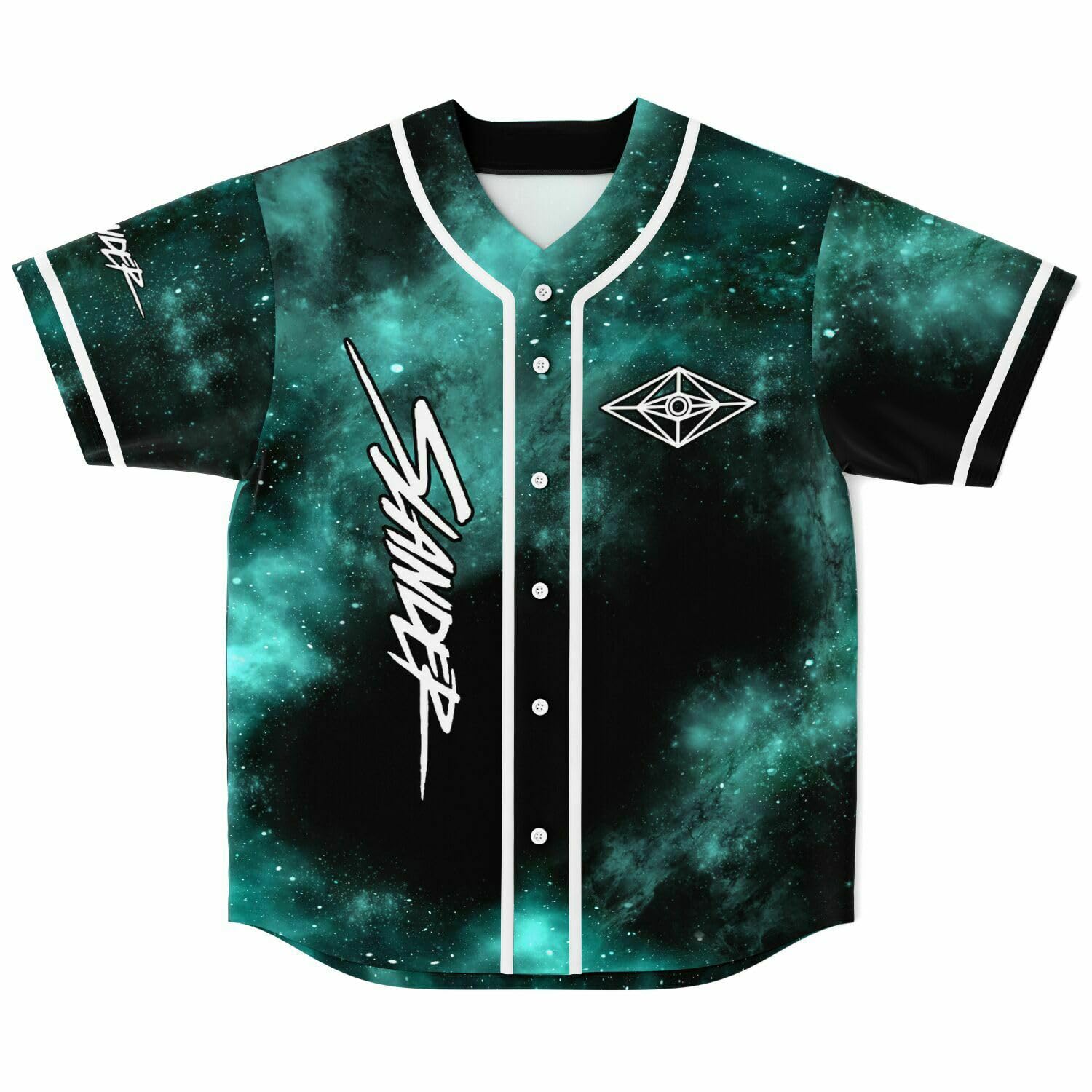 YTNSMDSESlander Merch Baseball Jersey Thin Button Baseball Uniform for EDM Festival Baseball Jersey