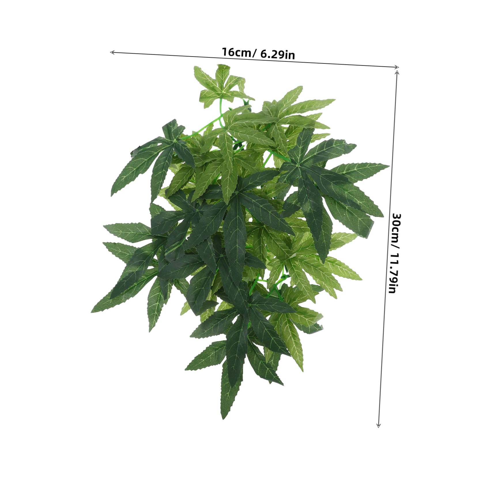 ifundom Lifelike Reptile Plants for Terrarium Decoration Realistic Fake Rattan and Leaves with Suction Cup for Lizard Gecko Snake and Turtle Habitats