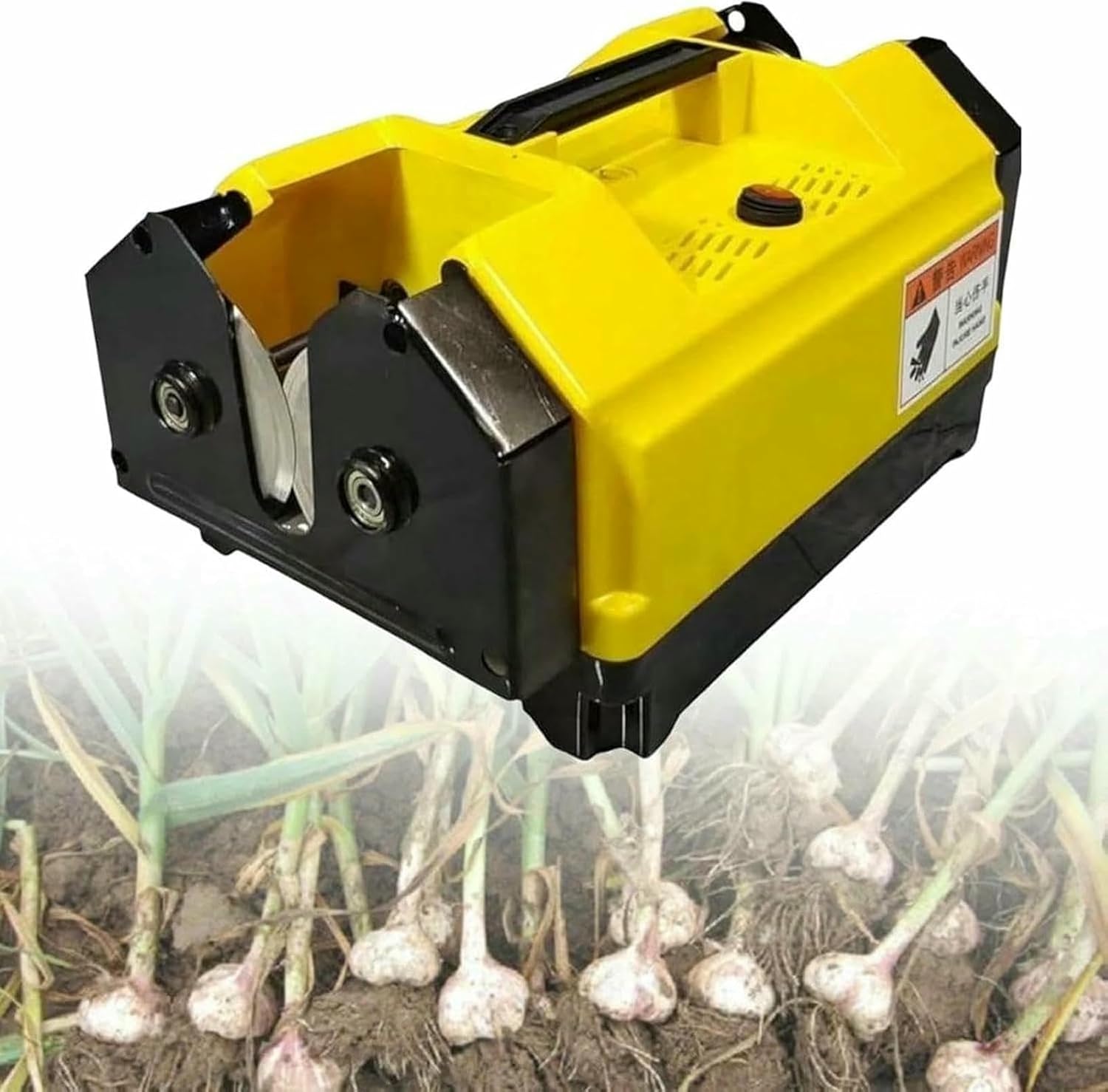 Garlic Top Tails Remover Machine, Double Head Root Stem Cutter Beard Cutting Machine, Agricultural Equipment for Onion