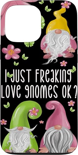 Funda para iPhone 13 Pro Max con cita floral de gnomo de primavera para mujeres y niñas Funda para iPhone 13 Pro Max con cita floral de gnomo de primavera para mujeres y niñas