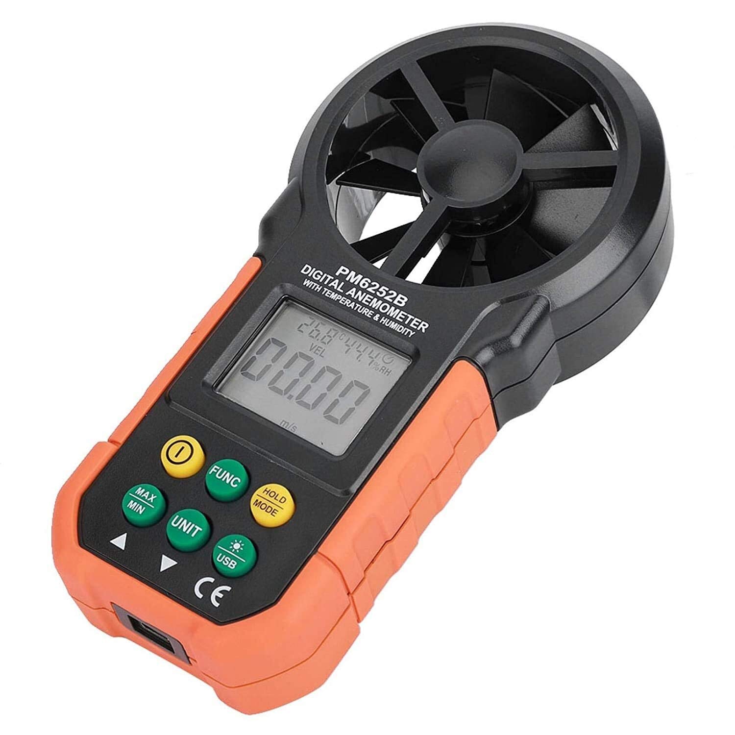 JJJ Medidor de Mano de Alta precisión con anemómetro Medidor de Velocidad del Viento Digital Probador para la recolección de Datos del Tiempo Navegación al Aire Libre de navegación de navegación con