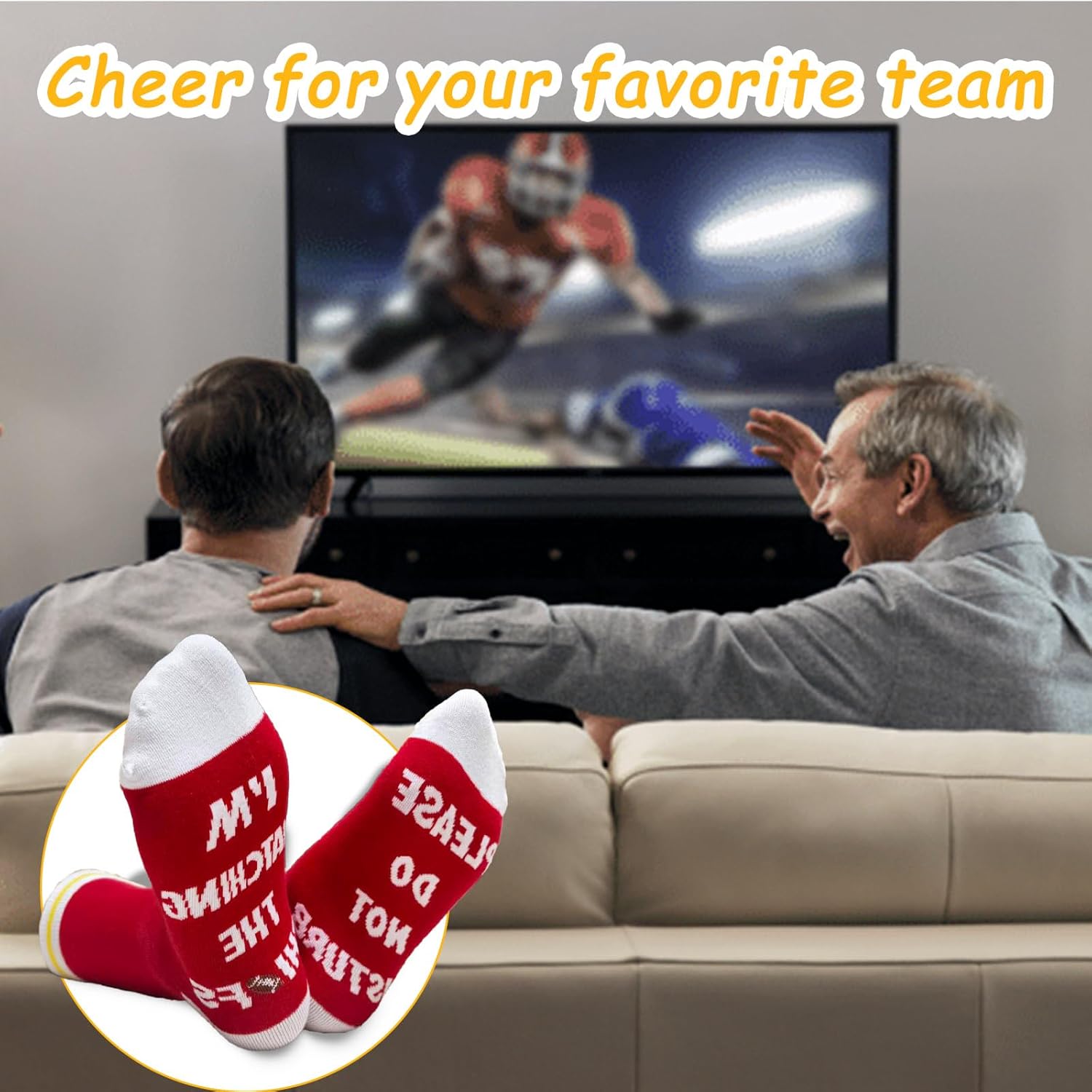 Men Crew Socks Football Lover Gifts for Thanksgiving Day Gifts Christmas Please Do Not Disturb, I'm Watching The Game Football Sport Fun Gift for Dad GrandpaHusband Son Boyfriend Papa - Image 6