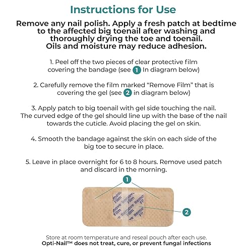 Miniatura 9 de Opti-Nail Parches de renovación de uñas fúngicas - 21 parches, el tratamiento nocturno mejora la apariencia de las uñas mientras duermes