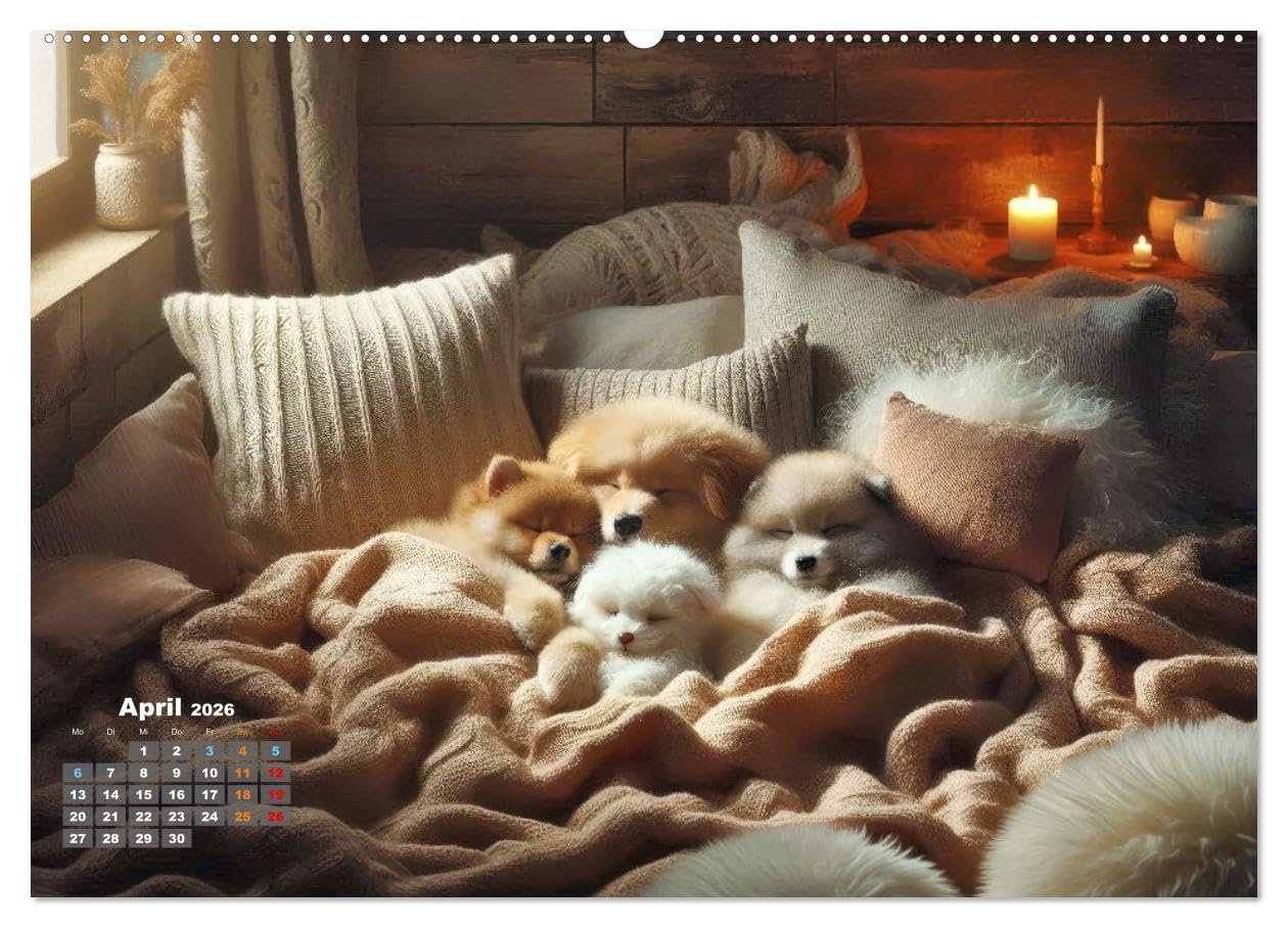 Kuscheliges & Knuddeliges (hochwertiger Premium Wandkalender 2026 DIN A2 quer), Kunstdruck in Hochglanz: Kuschel dich glücklich - mit Liebe gemacht. (CALVENDO Gesundheit)