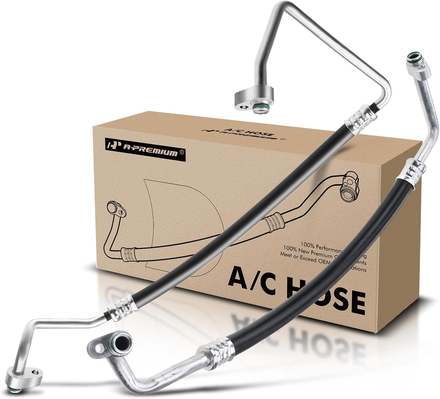 A-Premium A/C Suction and Discharge Hose Assembly Compatible with Toyota RAV4, 2013-2018, 2.5L, Petrol