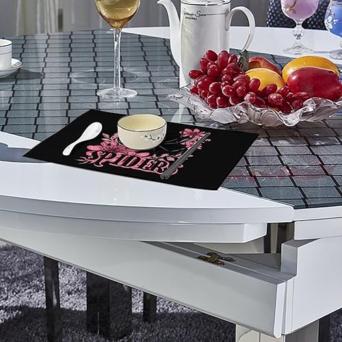 Miniatura 4 de Spider Spiders Placemats Set of 6 Resistant Table Mats Washable Place Mats for Dinner Party Table Decoration