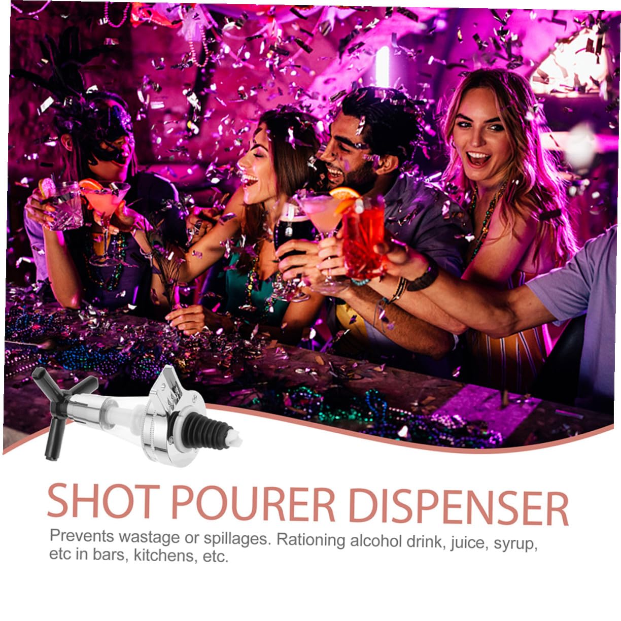 3 piezas Dispensador de Vino Montado Pared Dosificador de Bebidas con Bomba Precisa de Surtidor de Plástico y Silicona Seguro para Licor y Jugos Diseño Elegante y Fácil Uso