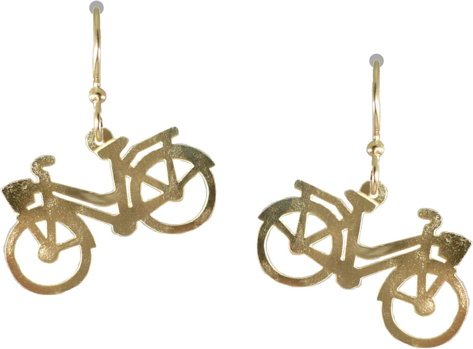 Golden Girl's Bicycle Earrings 7539-B