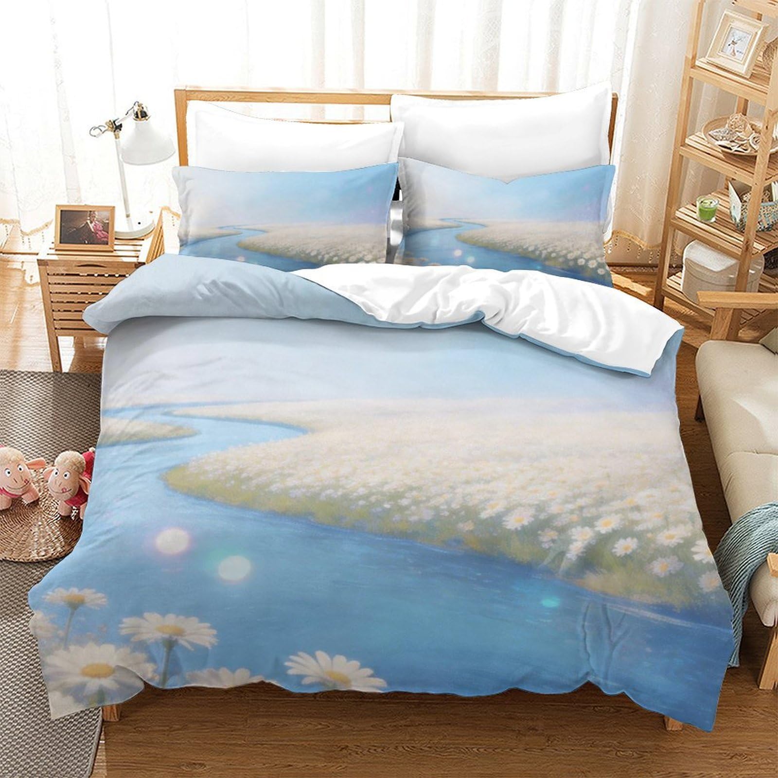 Parure paysage de couette 140x200 pour une chambre ado ou adulte zen