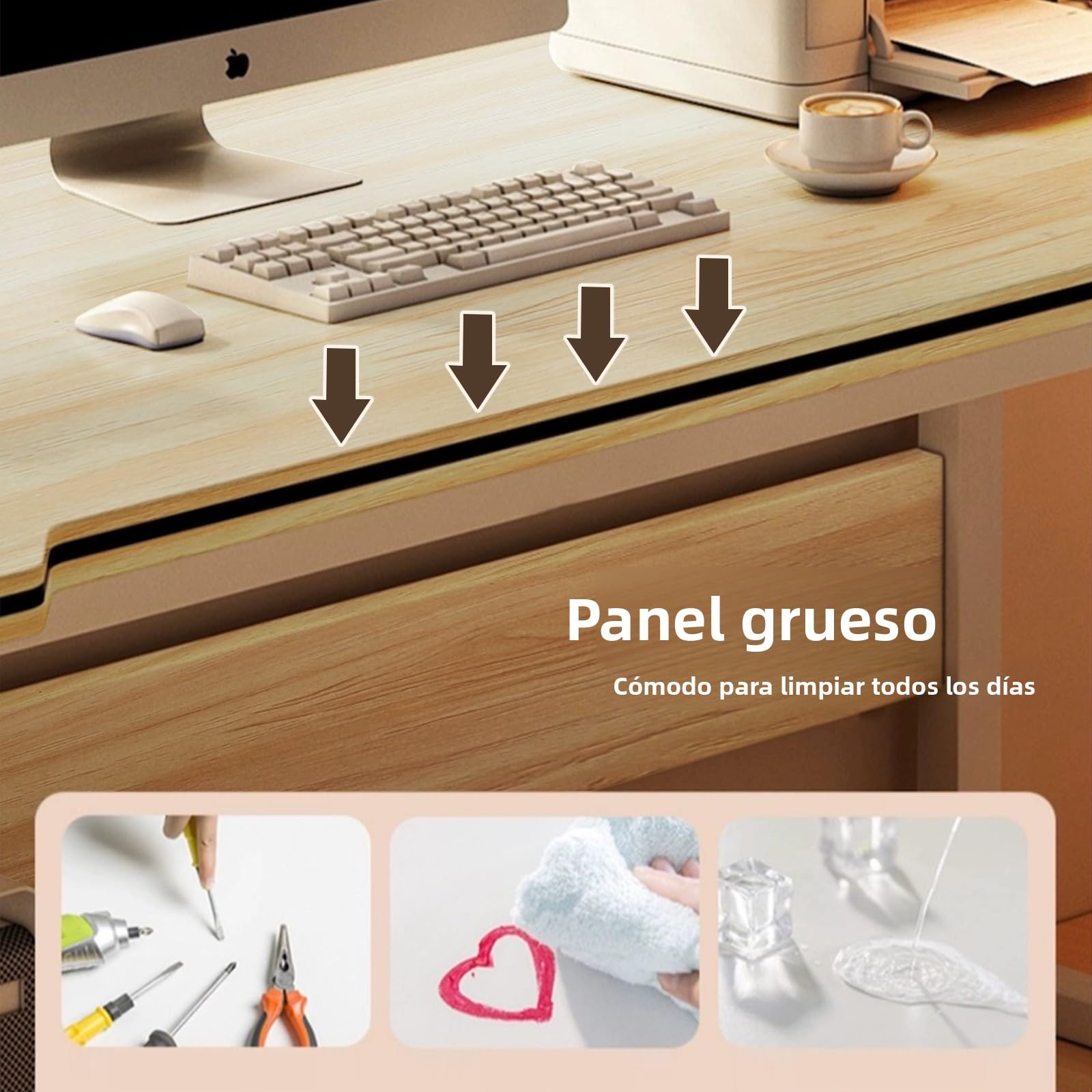 Escritorio Gaming Mesa Computador Estudio Estudiantes Arte Estilo Moderno Sencillo Mesas PC Madera para Hogar, Oficina
