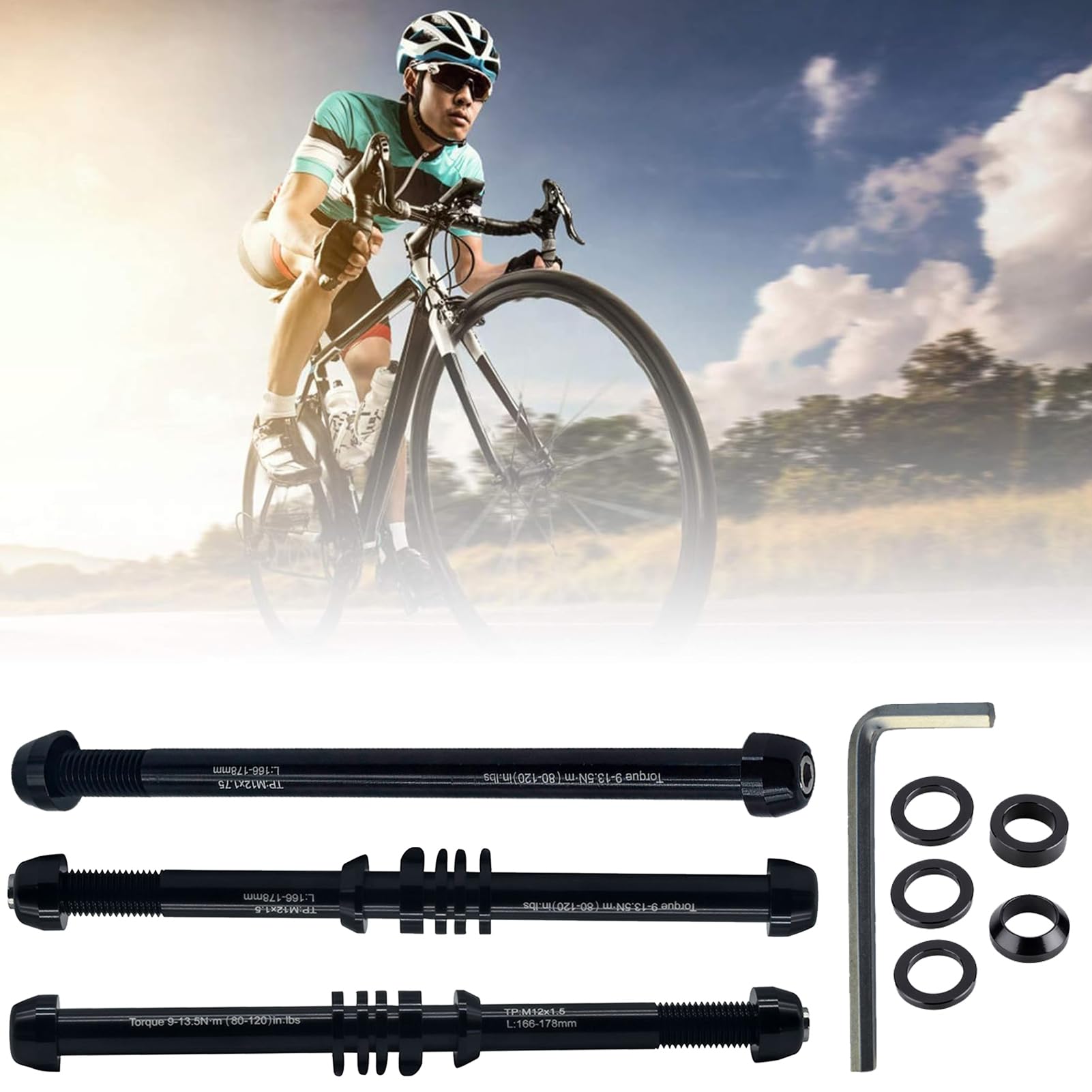 Perno Per Rullo Allenamento Ciclismo | Adattatore Ruota Posteriore Per Ciclismo Rullo Sostitutivo | Larghezza Regolabile Accessorio Allenamento Uomo Donna
