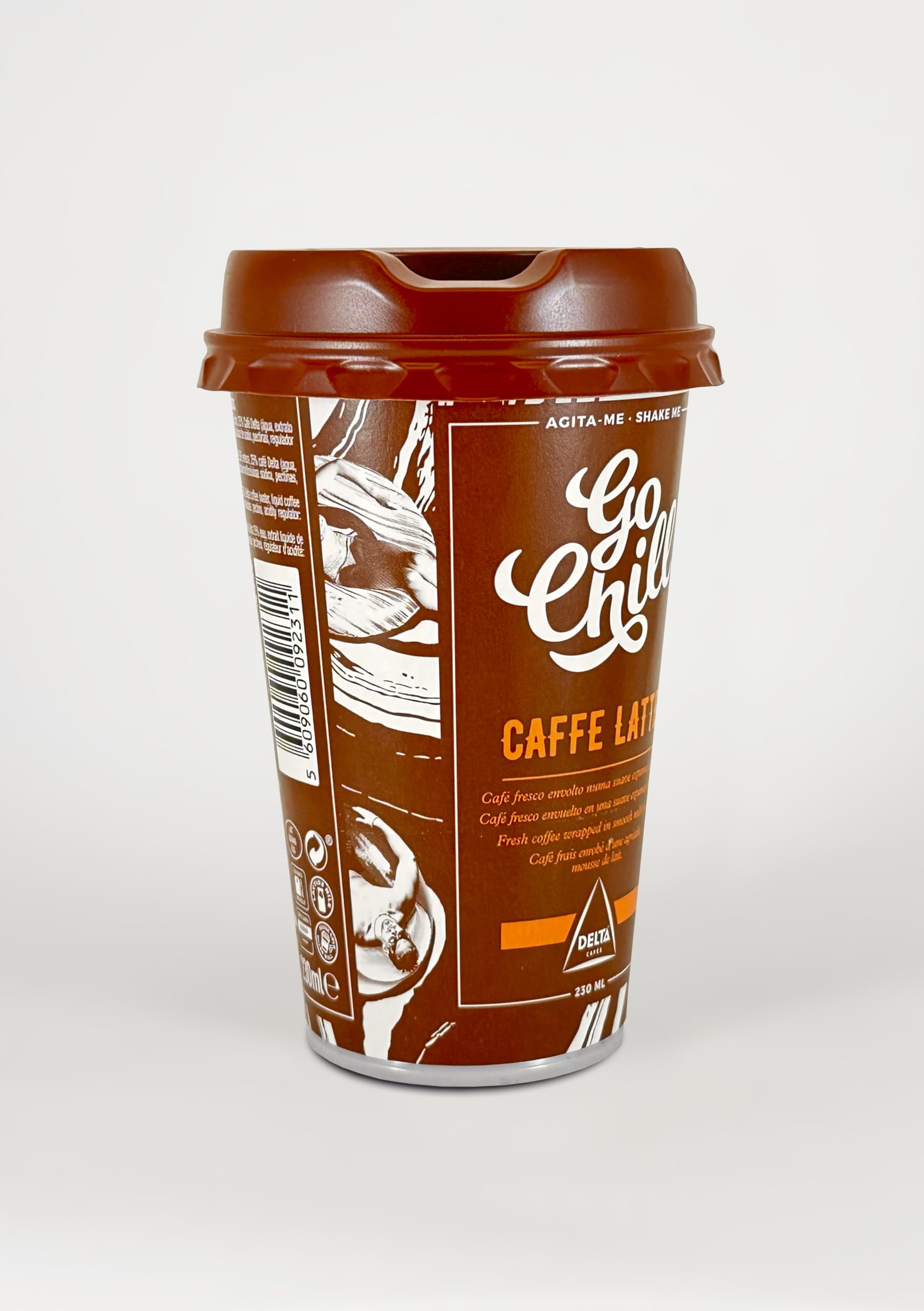 Go Chill Coffee Latte - Bebida de Café Lista para Beber - Suave Refrescante y Espumoso - Espresso y Leche - 230 ml.