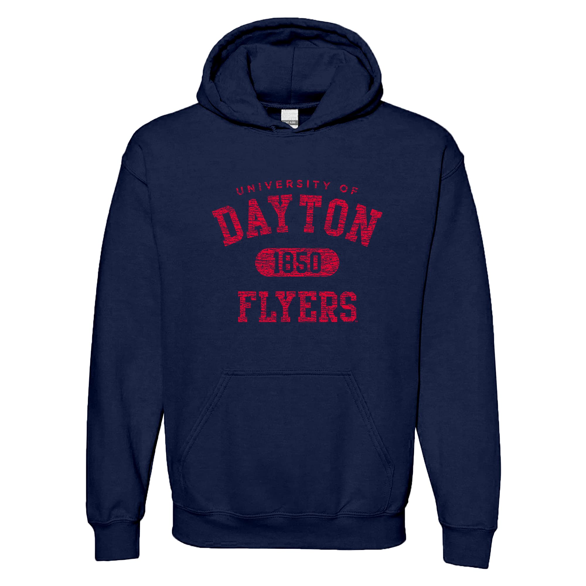 UGP Campus Apparel NCAA Officially licensed College - University Team Color Arch Logo Hoodie, Dayton Flyers Navy, M โ image 1