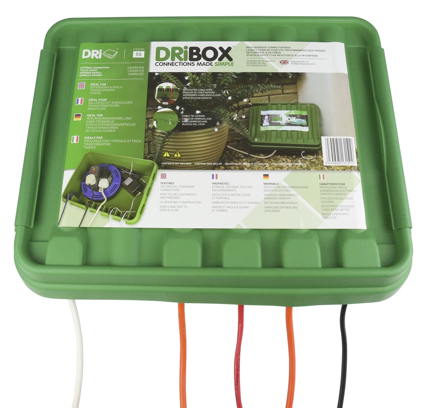 Dribox Grand vert 330 x 230 x 140 mm IP55