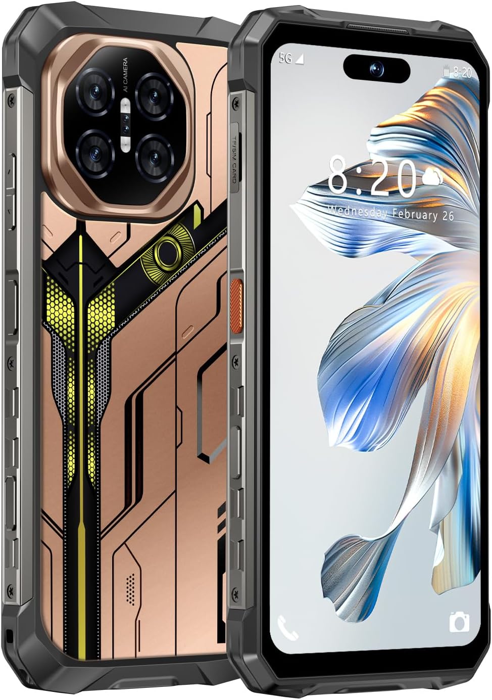 16PROMA X 32+1TB Rugged Armor Unlocked Cell Phone,Smartphone 6.99″ HD Screen Android 15 Battery 22000mAh AI Unlocked Phone,Face ID/Fingerprint Unlock/Underwater-night-Photo/Dual SIM/5G/NFC (Gold) 16PROMA X 32+1TB Rugged Armor Unlocked Cell Phone,Smartphone 6.99″ HD Screen Android 15 Battery 22000mAh AI Unlocked Phone,Face ID/Fingerprint Unlock/Underwater-night-Photo/Dual SIM/5G/NFC (Gold)