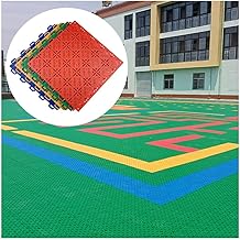 QUSYZD Baldosas modulares entrelazadas para Suelo Deportivo, Resistentes al frío y a Las Altas temperaturas, para Exteriores, estadios, 33 x 33 cm, Color Amarillo (81 unid,Yellow-81PCS