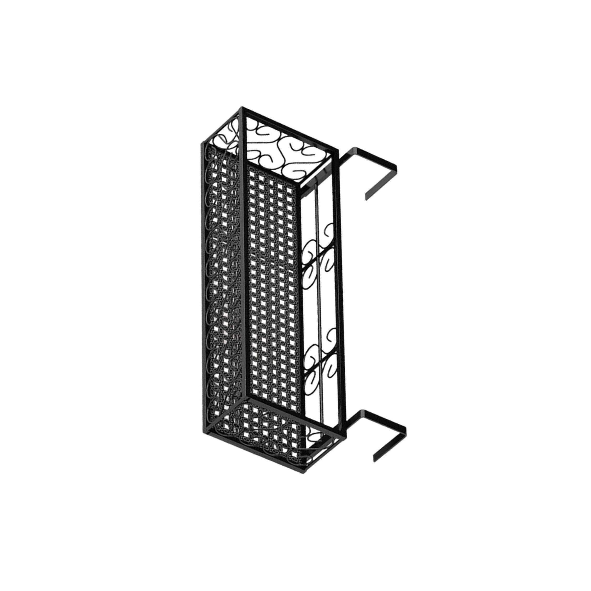Support à plantes durable pour pots de fleurs, étagère suspendue pour jardinière, balcon terrasse. Idéal pour mettre en valeur vos fleurs tout en gardant l'espace, Noir, 60 cm
