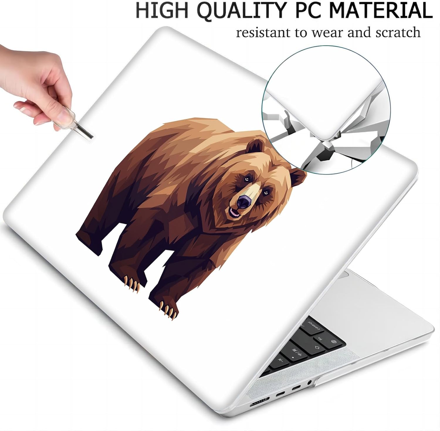 Compatible with MacBook Neo 13-inch, Hard Shell Case with Keyboard Cover and Screen Protector (A3404 A18 Pro chip, 2026 Release) - Grizzly MC21447