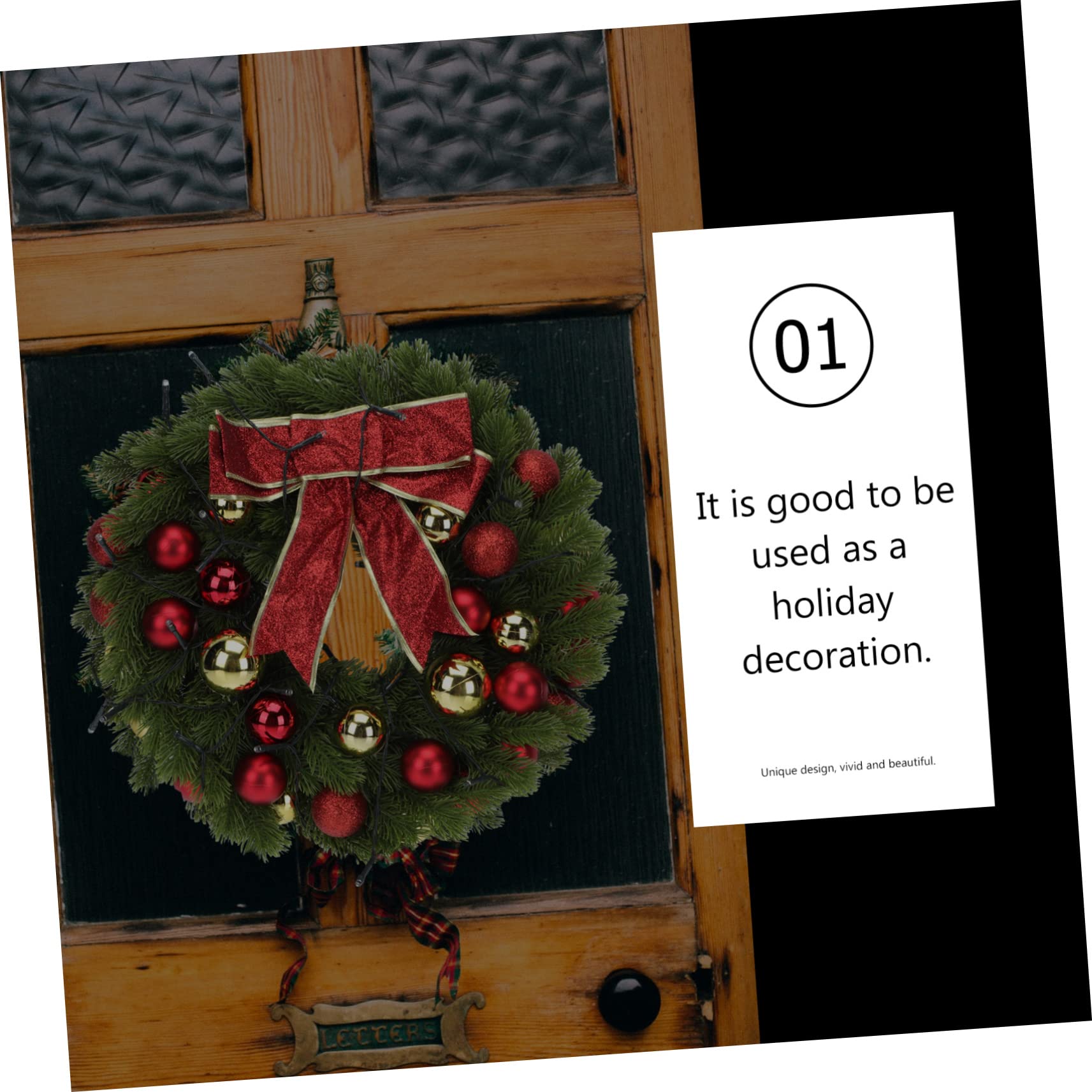 Uonlytech Décoration de Noël Lumineuse Guirlande Couronne de Noël avec Lumière Décoration Suspendue de Ornement