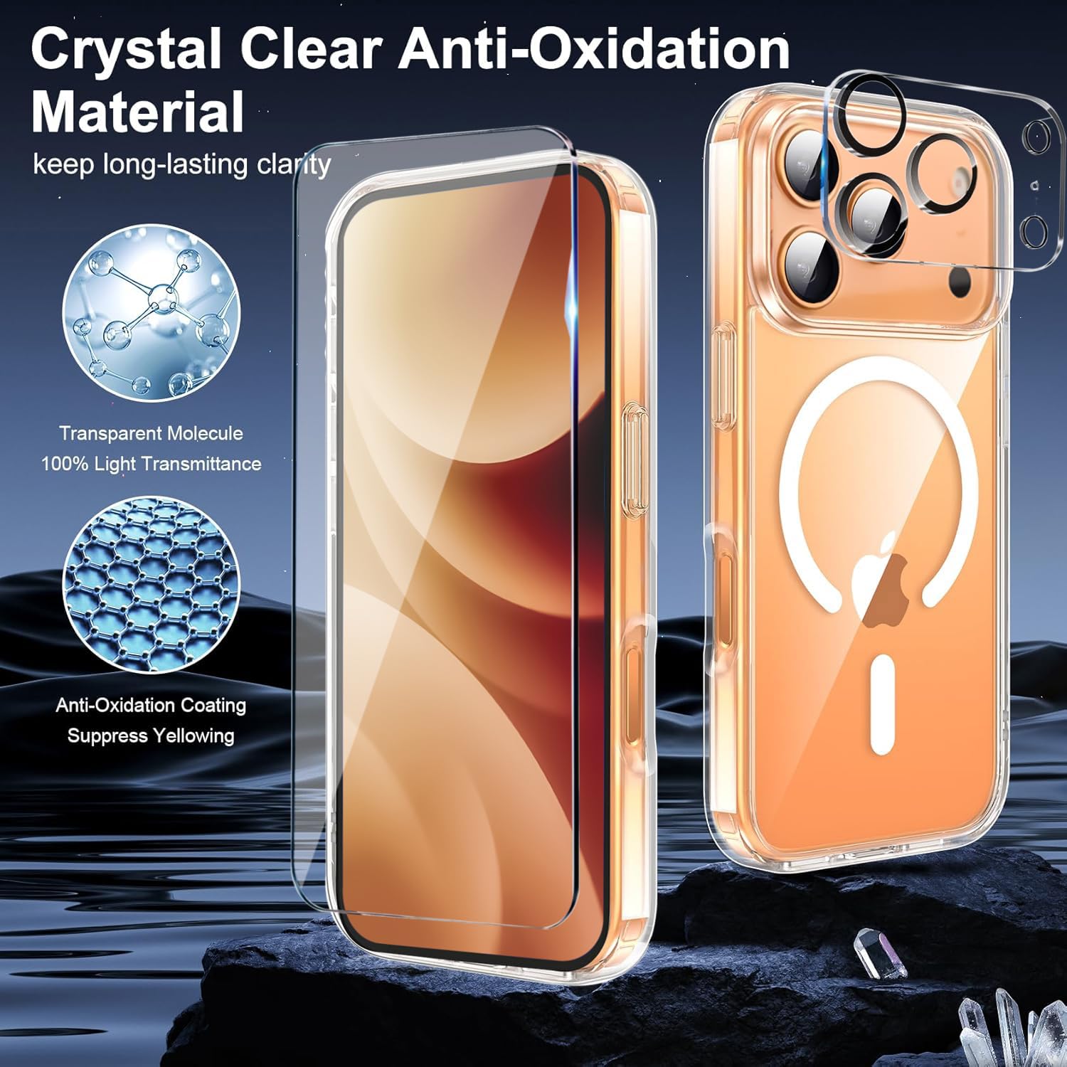 Amazon.com: for iPhone 17 Pro Max Case Clear,Magnetic iPhone 17