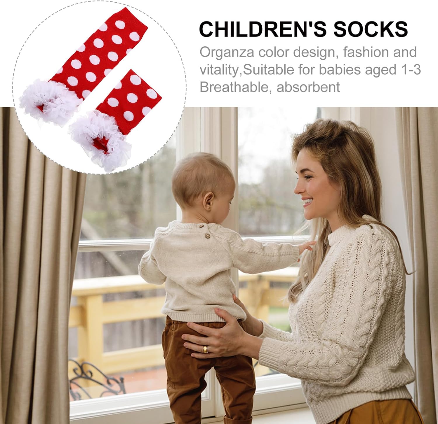 LIFKOME 1 Pair Baby Socks Cotton Lace Pink Newborn Children's Socks