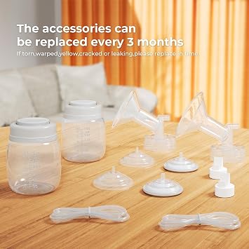Hranio Breast Pump Parts Compatible with Spectra Pump Parts 24mm Flange, Spectra S1/S2 Breast Pump Parts Full Set 2 Set, Food-Grade Silicone BPA-Free (Full SET-24MM)