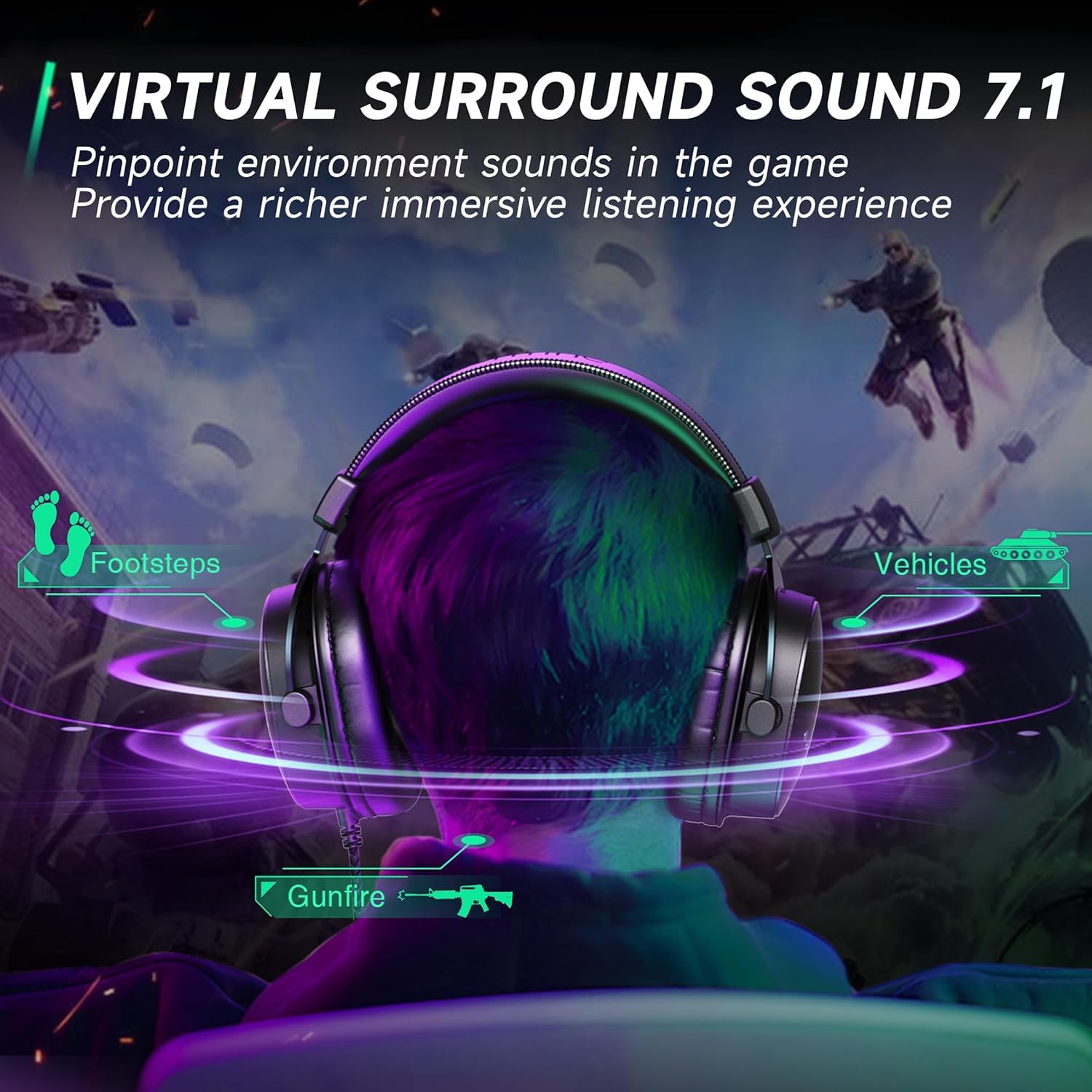FIFINE Gaming Headset und USB Mikrofon, PC Microphone mit Mikrofon Ständer und Over Ear Kopfhörer mit USB & 3,5 mm Kabel, für Podcast Streaming Studio Mac PS4 PS5 Xbox Switch (A6V+H9)