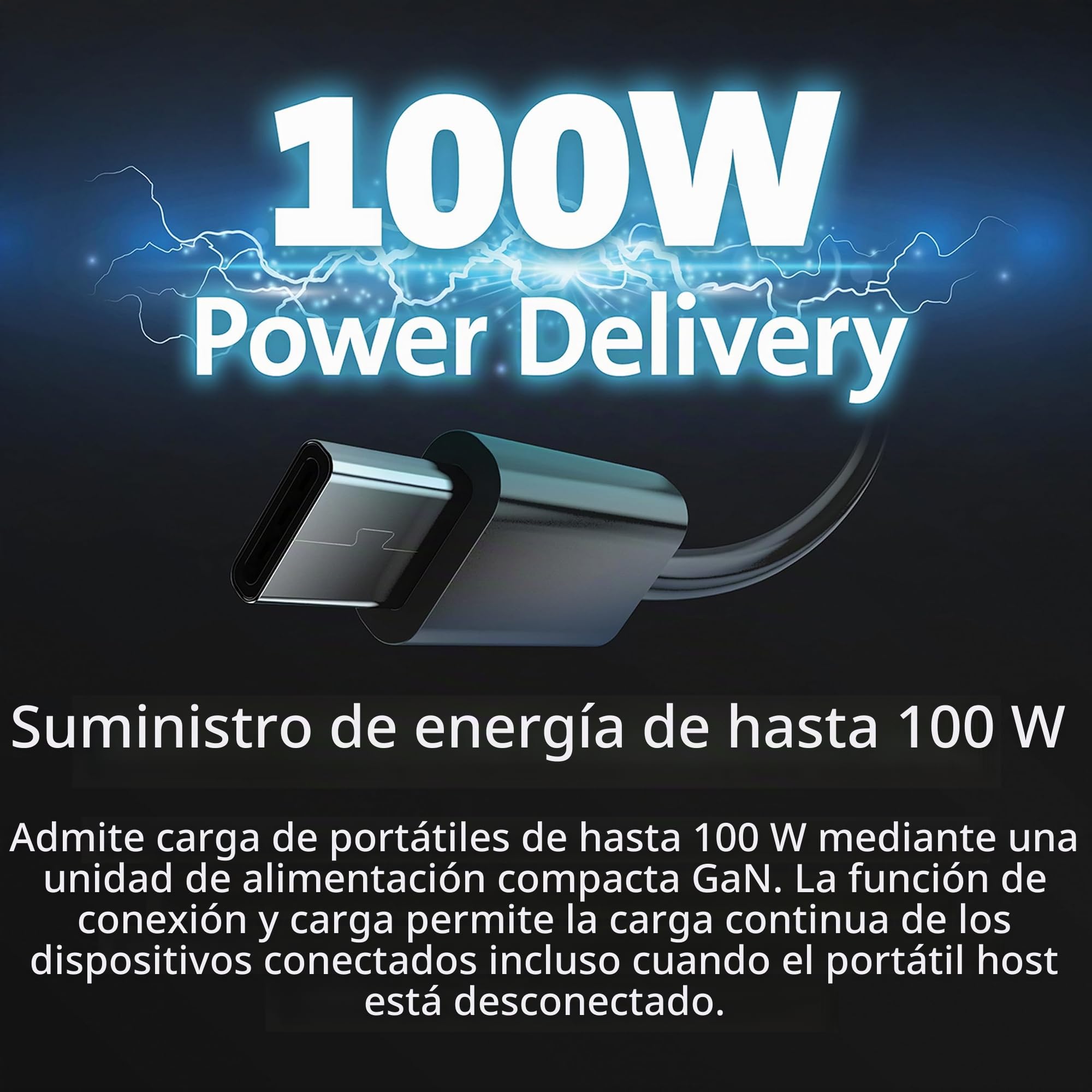 Kensington K32810EU - Replicador de Puertos SD4842P con USB-C de 10 Gbps con 3 Salidas de Vídeo (1080p a 120 Hz) y 100 W; 5 Puertos USB para Conexión y Carga, 73% de Material Reciclado Posconsumo